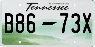 TN license plate B8673X