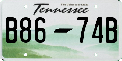TN license plate B8674B