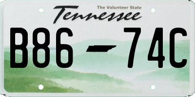 TN license plate B8674C