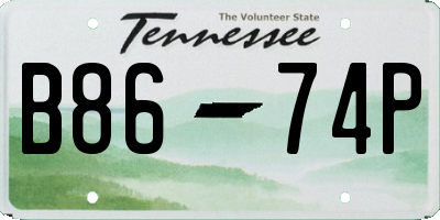 TN license plate B8674P