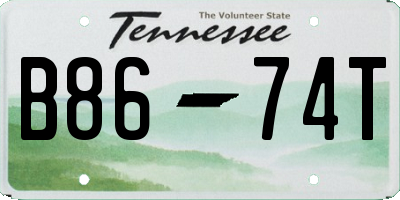 TN license plate B8674T
