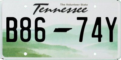 TN license plate B8674Y