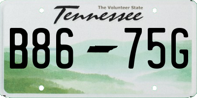 TN license plate B8675G