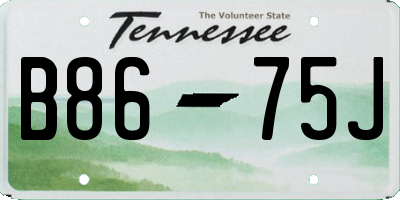 TN license plate B8675J