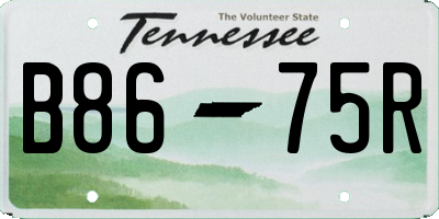 TN license plate B8675R