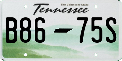 TN license plate B8675S