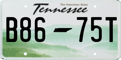 TN license plate B8675T
