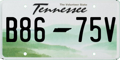 TN license plate B8675V