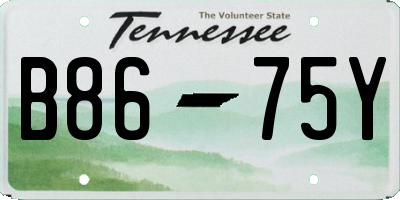 TN license plate B8675Y