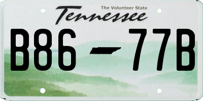 TN license plate B8677B