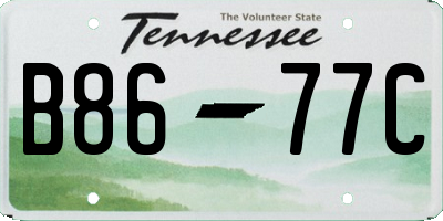 TN license plate B8677C