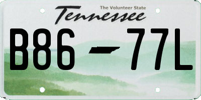 TN license plate B8677L