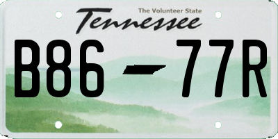 TN license plate B8677R