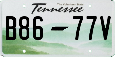 TN license plate B8677V