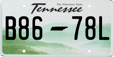 TN license plate B8678L