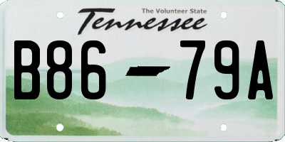 TN license plate B8679A