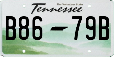 TN license plate B8679B