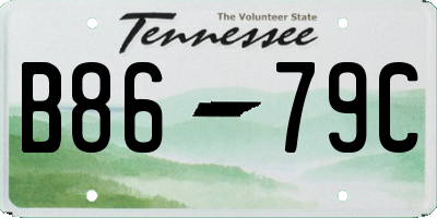 TN license plate B8679C