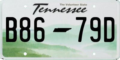 TN license plate B8679D