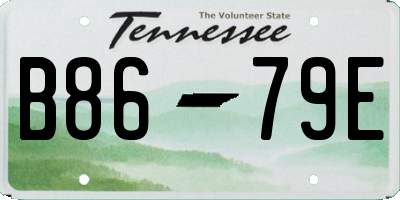 TN license plate B8679E