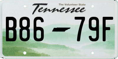 TN license plate B8679F