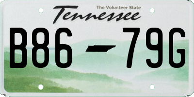 TN license plate B8679G