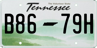 TN license plate B8679H