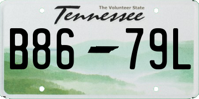 TN license plate B8679L