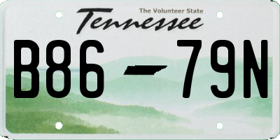 TN license plate B8679N