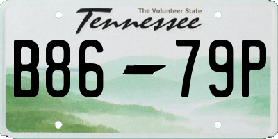 TN license plate B8679P
