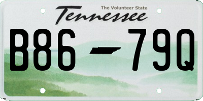 TN license plate B8679Q