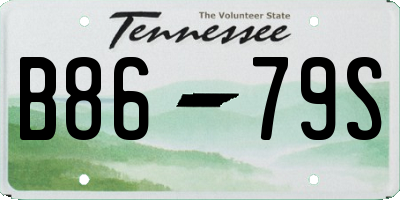 TN license plate B8679S