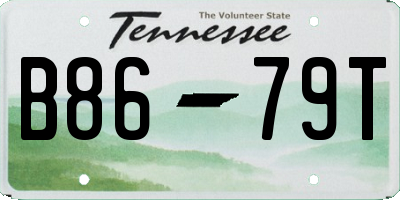 TN license plate B8679T