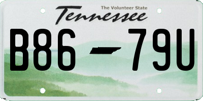 TN license plate B8679U