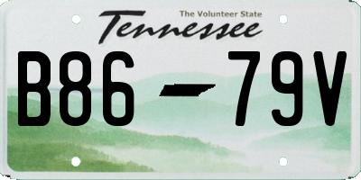 TN license plate B8679V