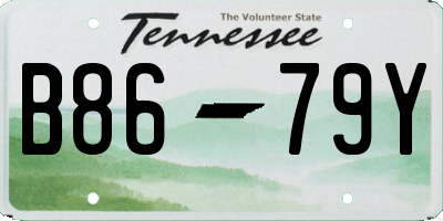 TN license plate B8679Y