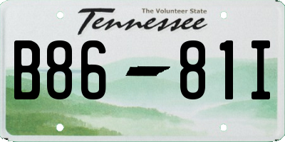TN license plate B8681I
