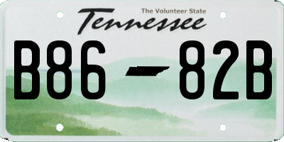 TN license plate B8682B