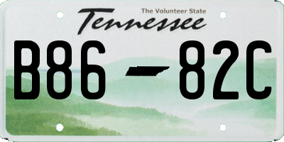 TN license plate B8682C