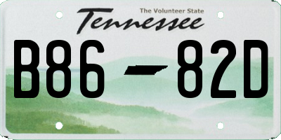 TN license plate B8682D