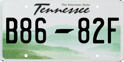 TN license plate B8682F