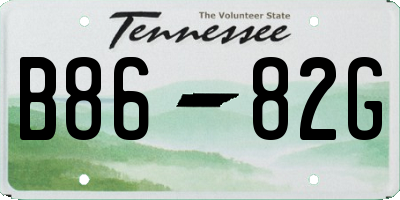 TN license plate B8682G