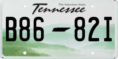 TN license plate B8682I