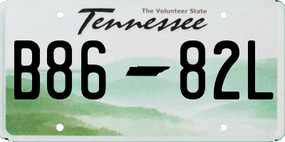 TN license plate B8682L