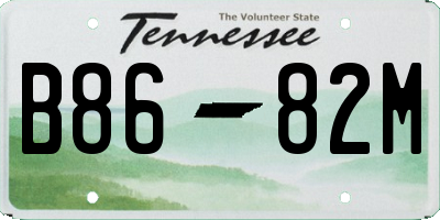 TN license plate B8682M