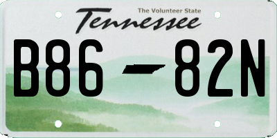 TN license plate B8682N