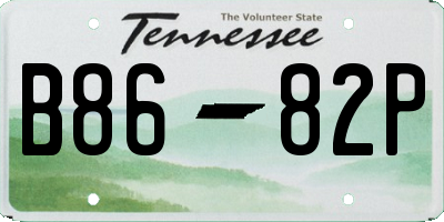 TN license plate B8682P