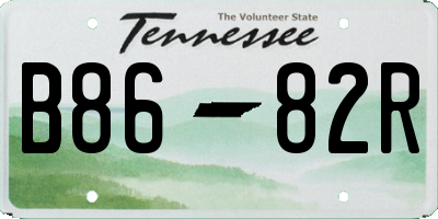 TN license plate B8682R