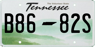 TN license plate B8682S