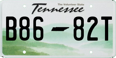 TN license plate B8682T
